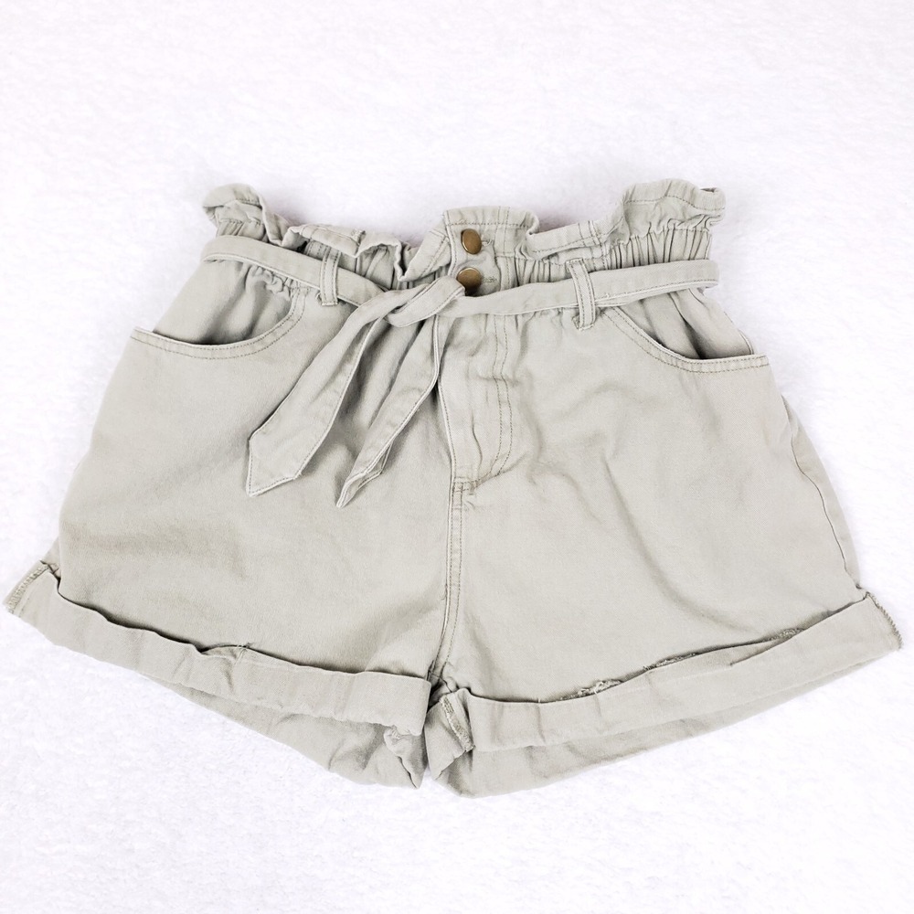 FSL Apparel High Rise Paperbag Shorts Size‎ M Mint Minimalist Clean Girl